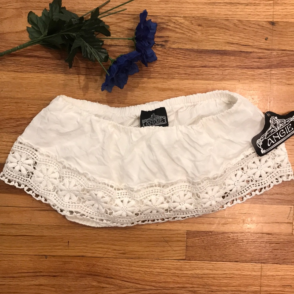 Angie white lace bandeau top